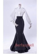 Surface Spell Gothic Lorelei Fish Tail Striped Long Skirt